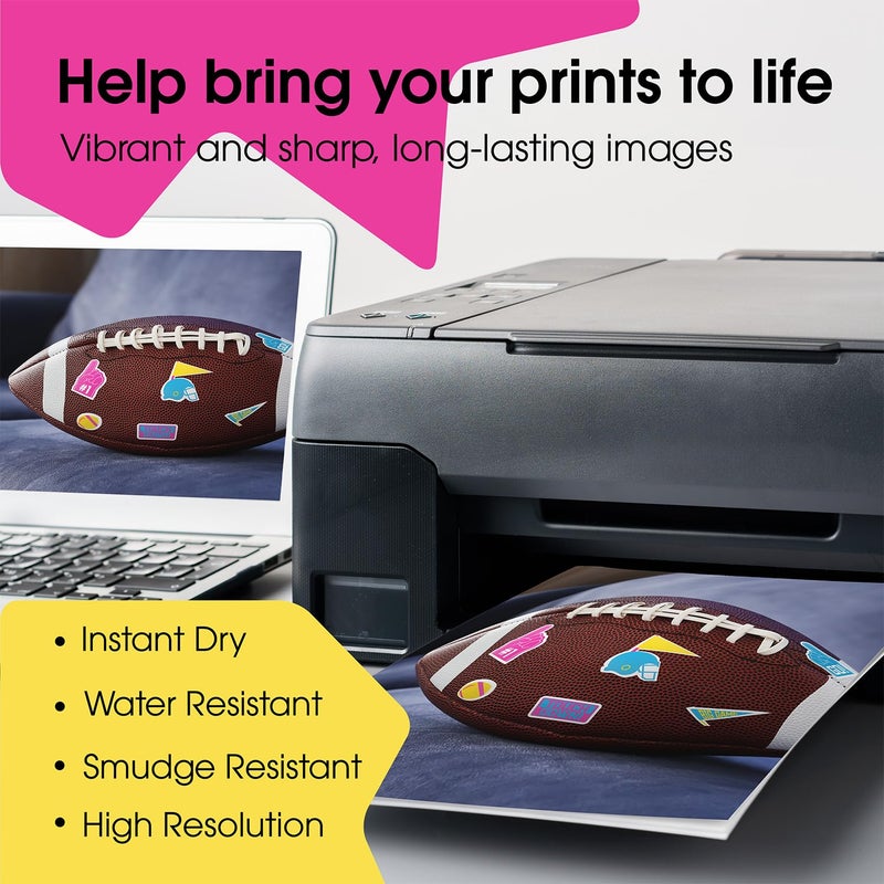 PPD Satin Photo Paper for Inkjet Printer, Premium Pearl Luster Finish 13 x 19 Size Sheets for Printable Photos, Thick 255 gsm 68 lbs 10.5 mil, White, Water Resistant & Instant Dry Print (50 Pack) - Image 5